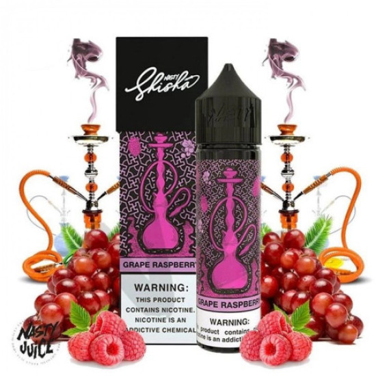Nasty Shisha Double Grape Raspberry 60 ML Nasty Shisha Double Grape Raspberry 60 ML