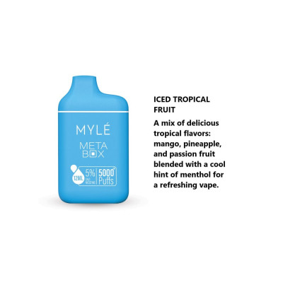 Myle meta box disposable 5000 Puffs Iced tropical fruit