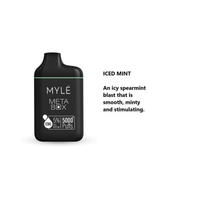 Myle meta box disposable 5000 Puffs Iced Mint