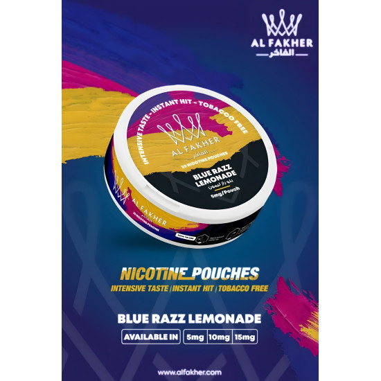 AlFhakher Nicotine Pouches Blur Razz Lemonade AlFhakher Nicotine Pouches Blur Razz Lemonade