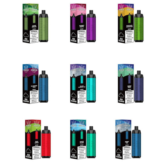 Alfakher Crown Bar 8000 Puffs Grape Mint Alfakher Crown Bar 8000 Puffs Grape Mint